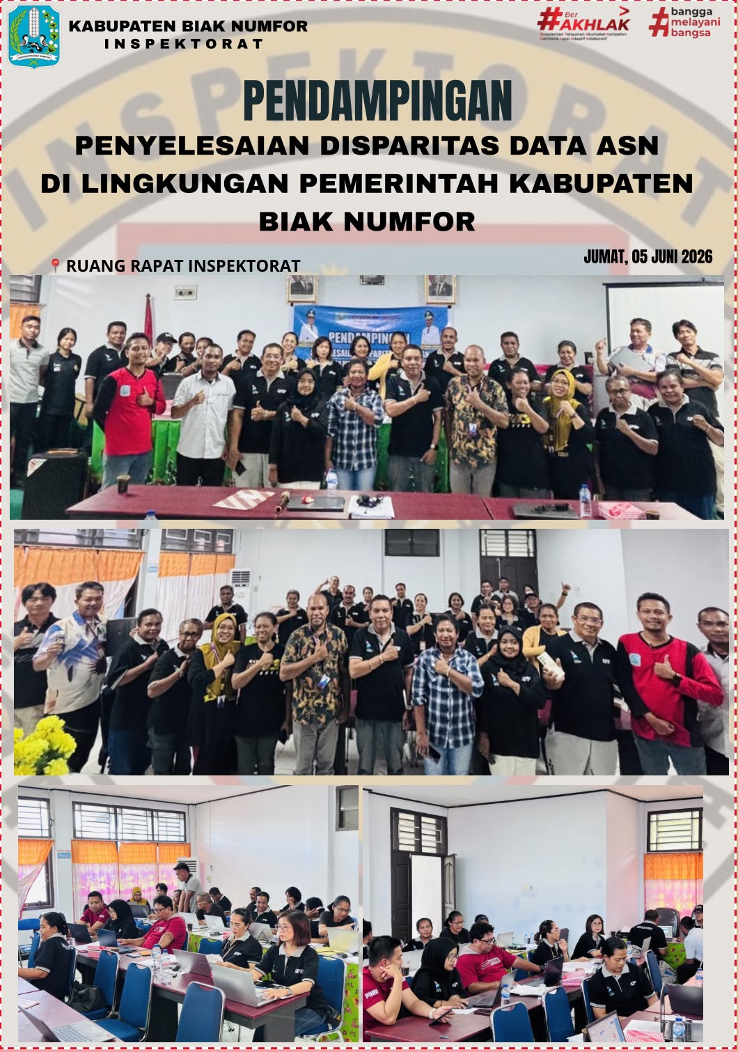 Pendampingan Disparitas Data ASN di Lingkungan Pemerintah Kabupaten Biak Numfor